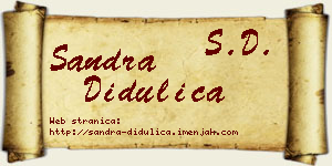 Sandra Didulica vizit kartica
